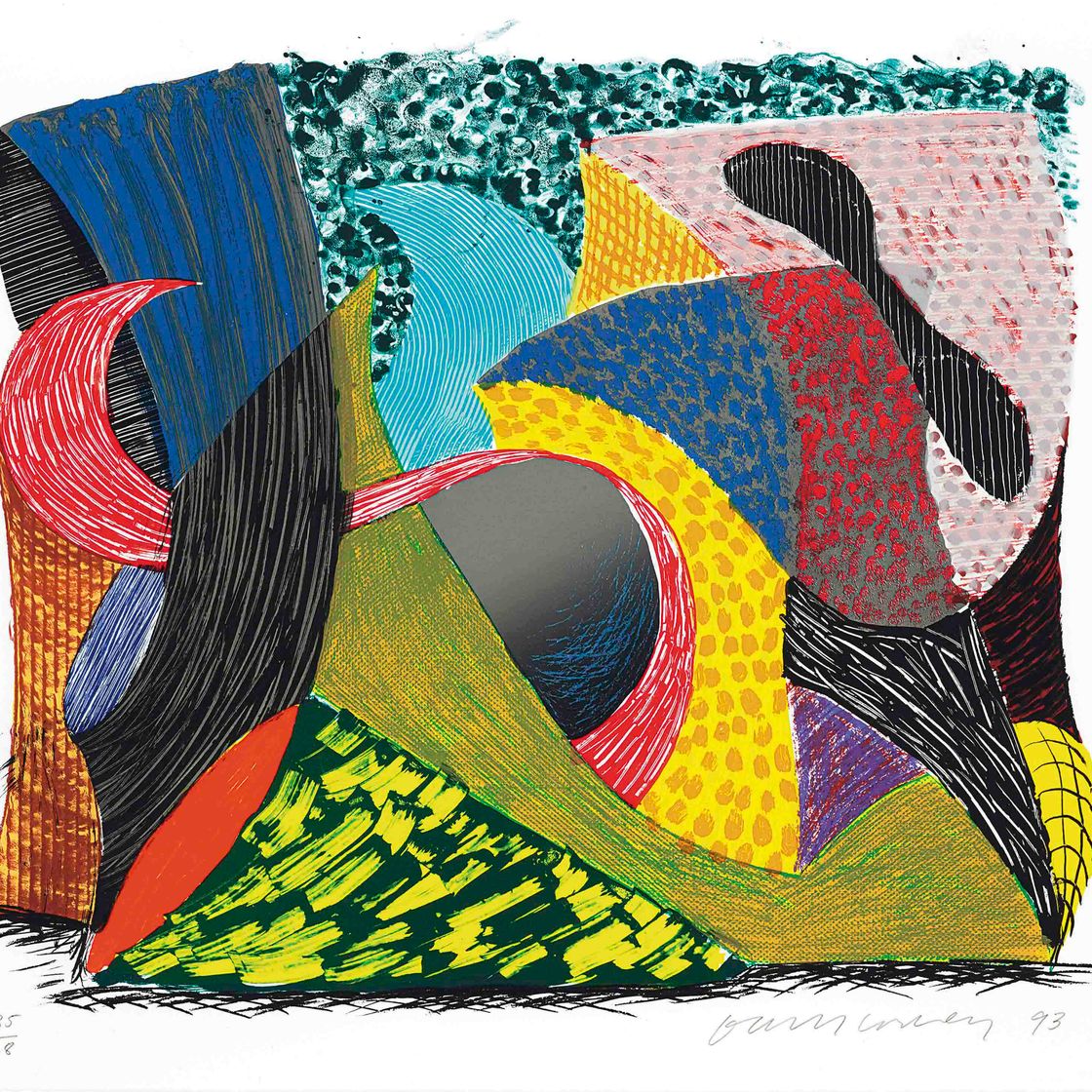 David Hockney — На выходе, судя по некоторым новым гравюрам (M.C.A.T. 336; G. 1605)