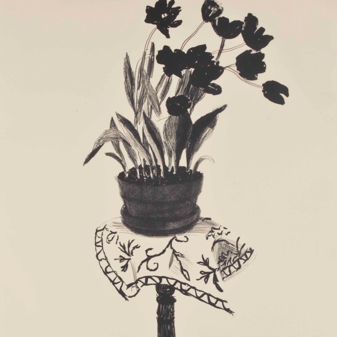 David Hockney — Черные тюльпаны
