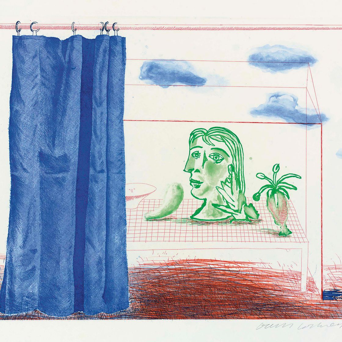 David Hockney — Что это за Пикассо?, от: The Blue Guitar (S.A.C. 218; Токио, 197)