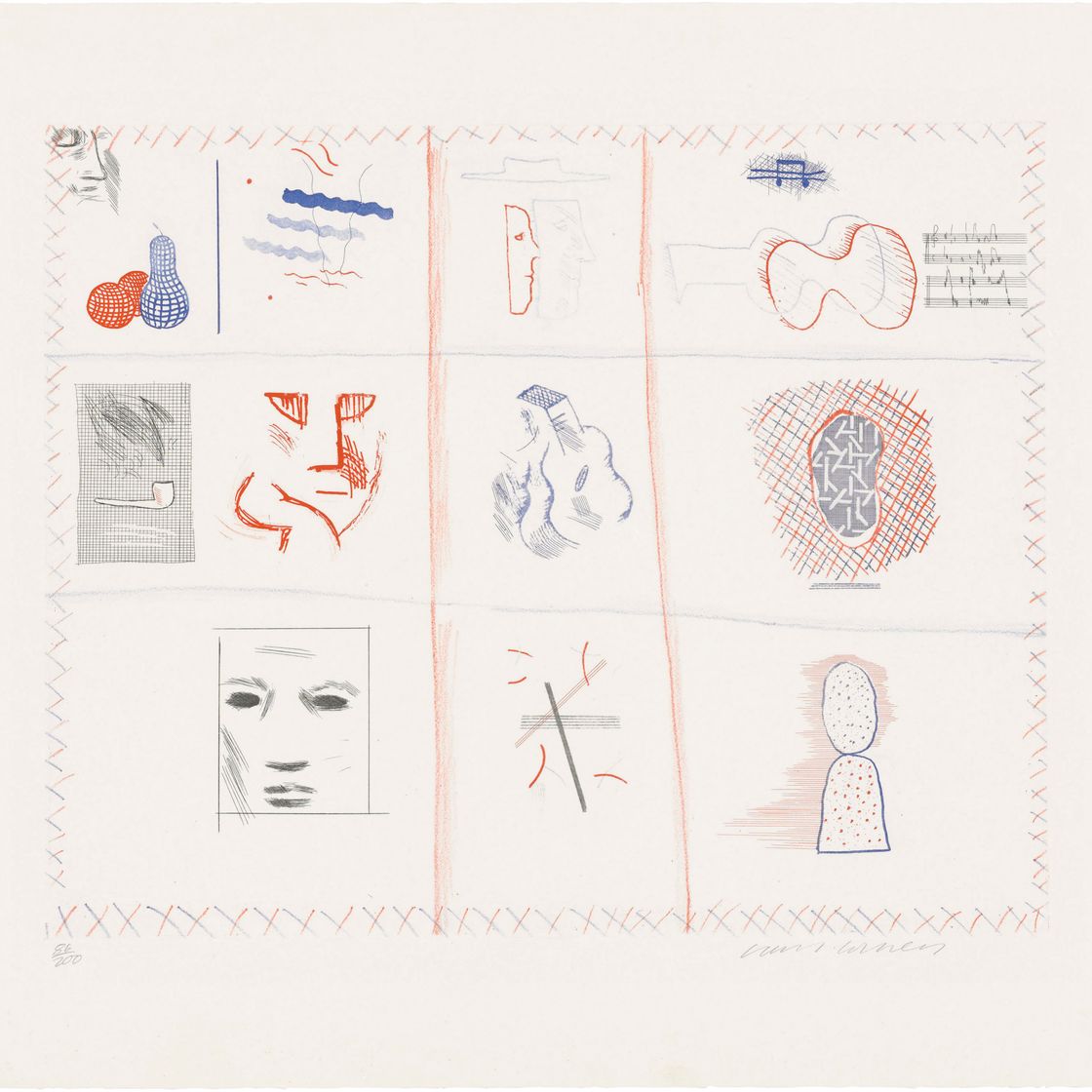 David Hockney — Четыре пластинки от: The Blue Guitar