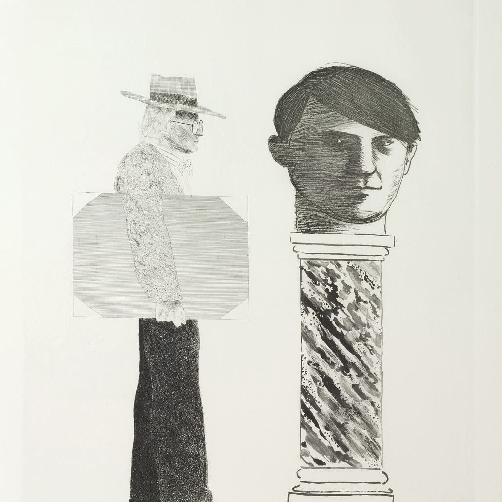 David Hockney — Студент: Дань уважения Пикассо (Шотландский художественный совет, 153; Токио, 143)