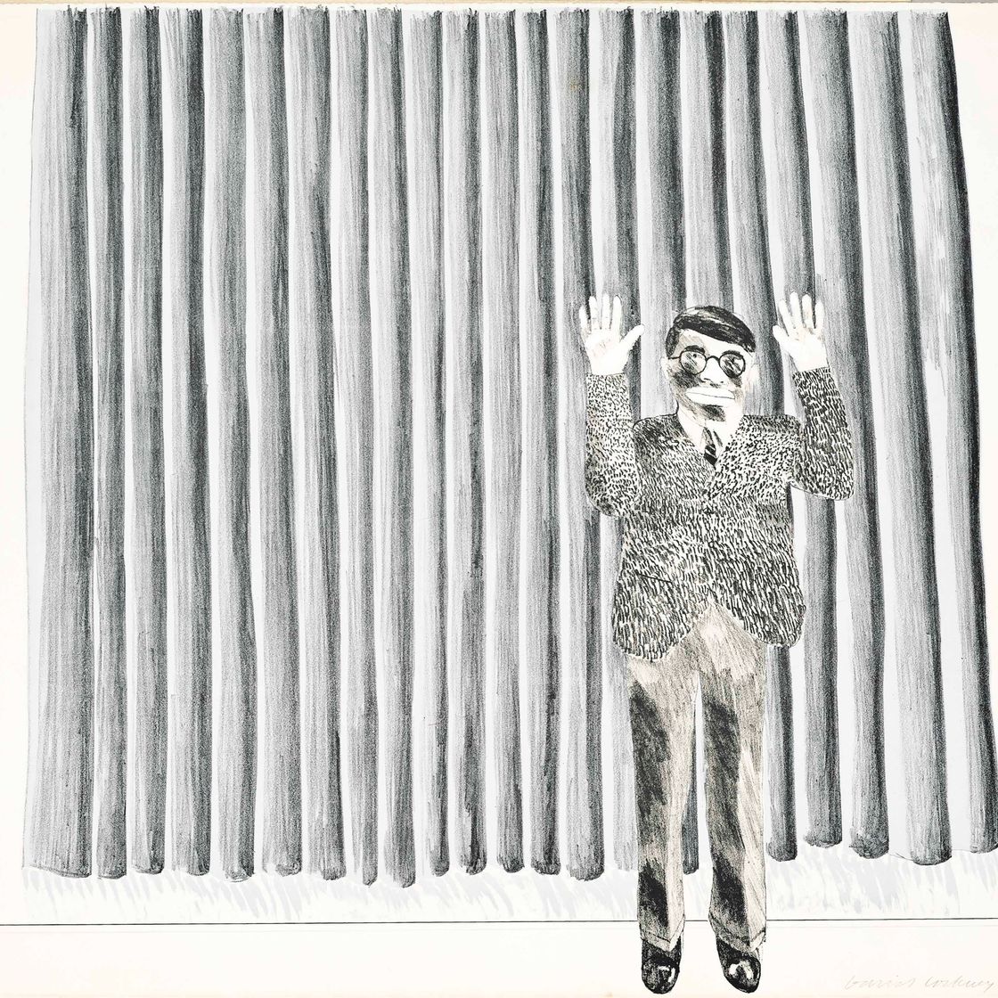 David Hockney — Фигура у занавеса (Шотландский художественный совет, 37)