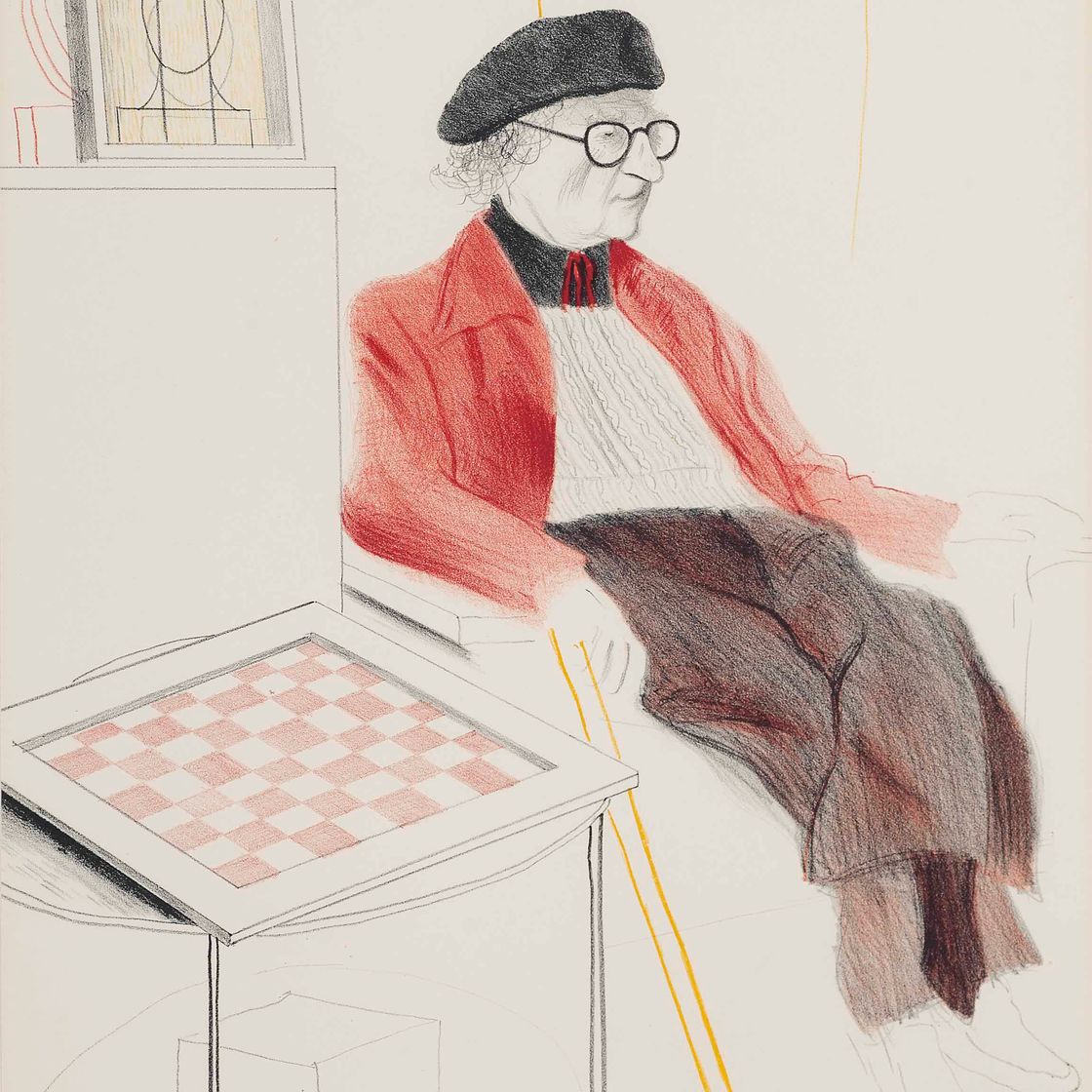 David Hockney — Ман Рэй, от: Дань уважения Ман Рэю (Шотландский художественный совет, 171; не в Токио)