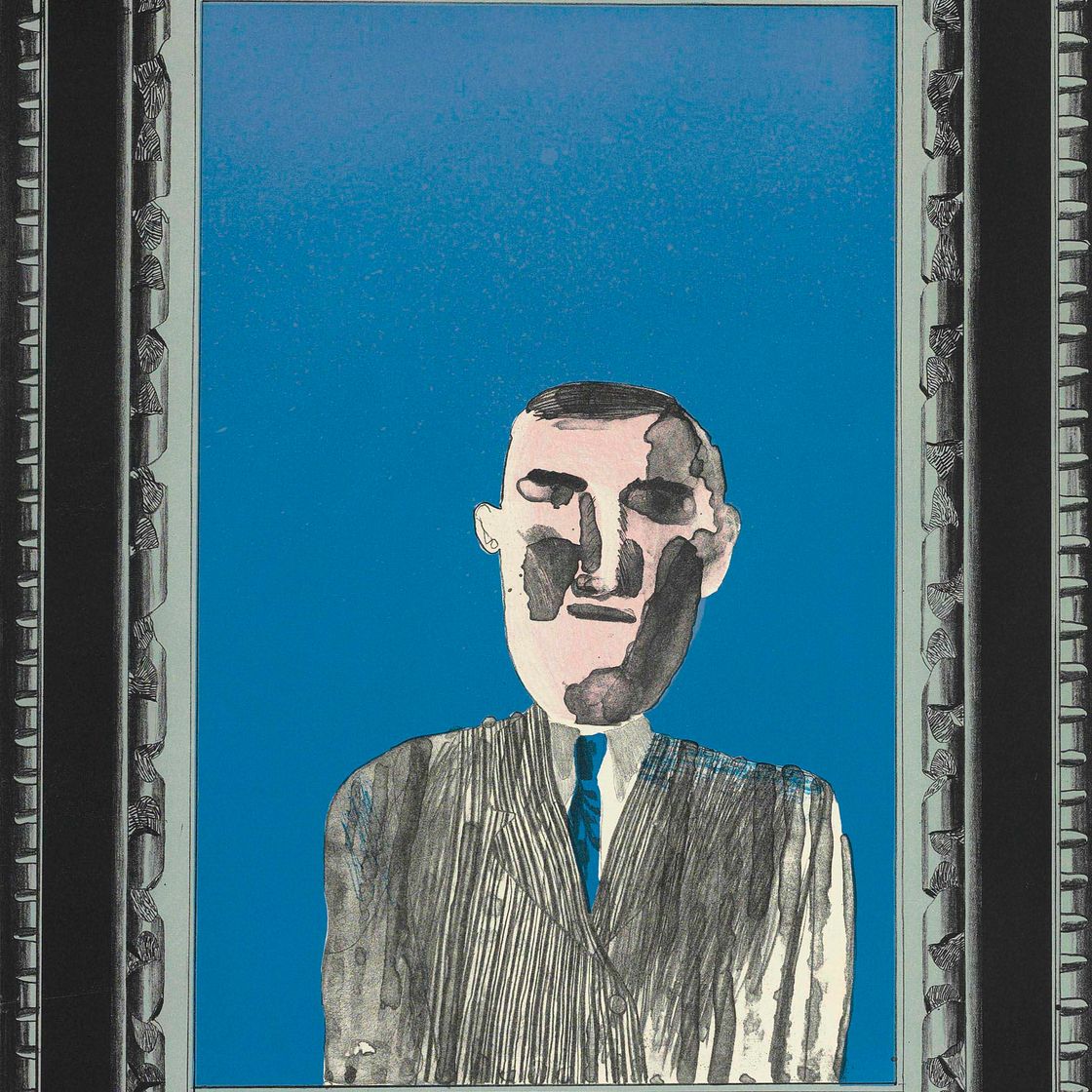 David Hockney — Портретная фотография в серебряной рамке из Голливудской коллекции (S.A.C. 43; Tokyo 43)