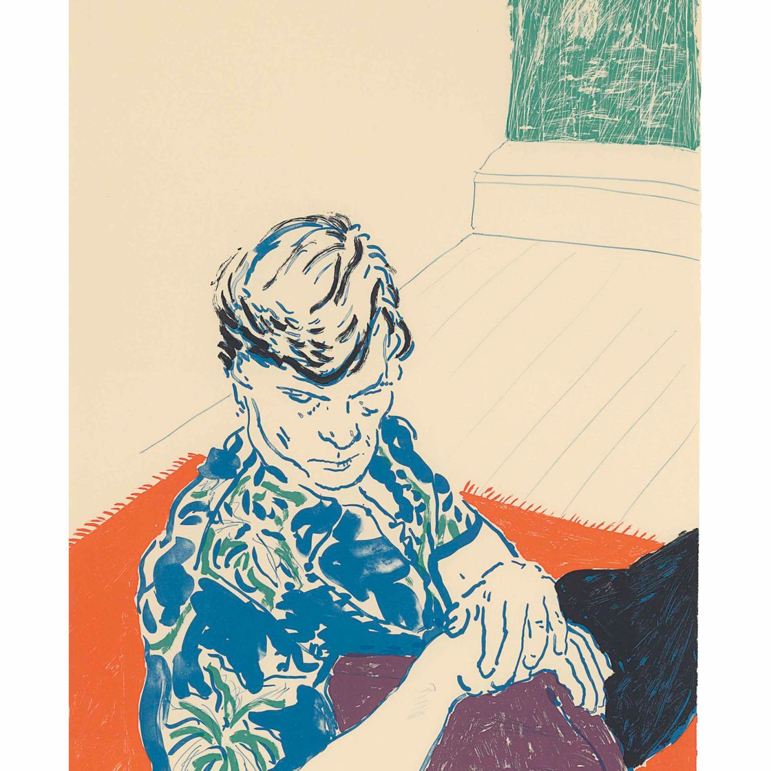 David Hockney — Джо с зелеными окнами