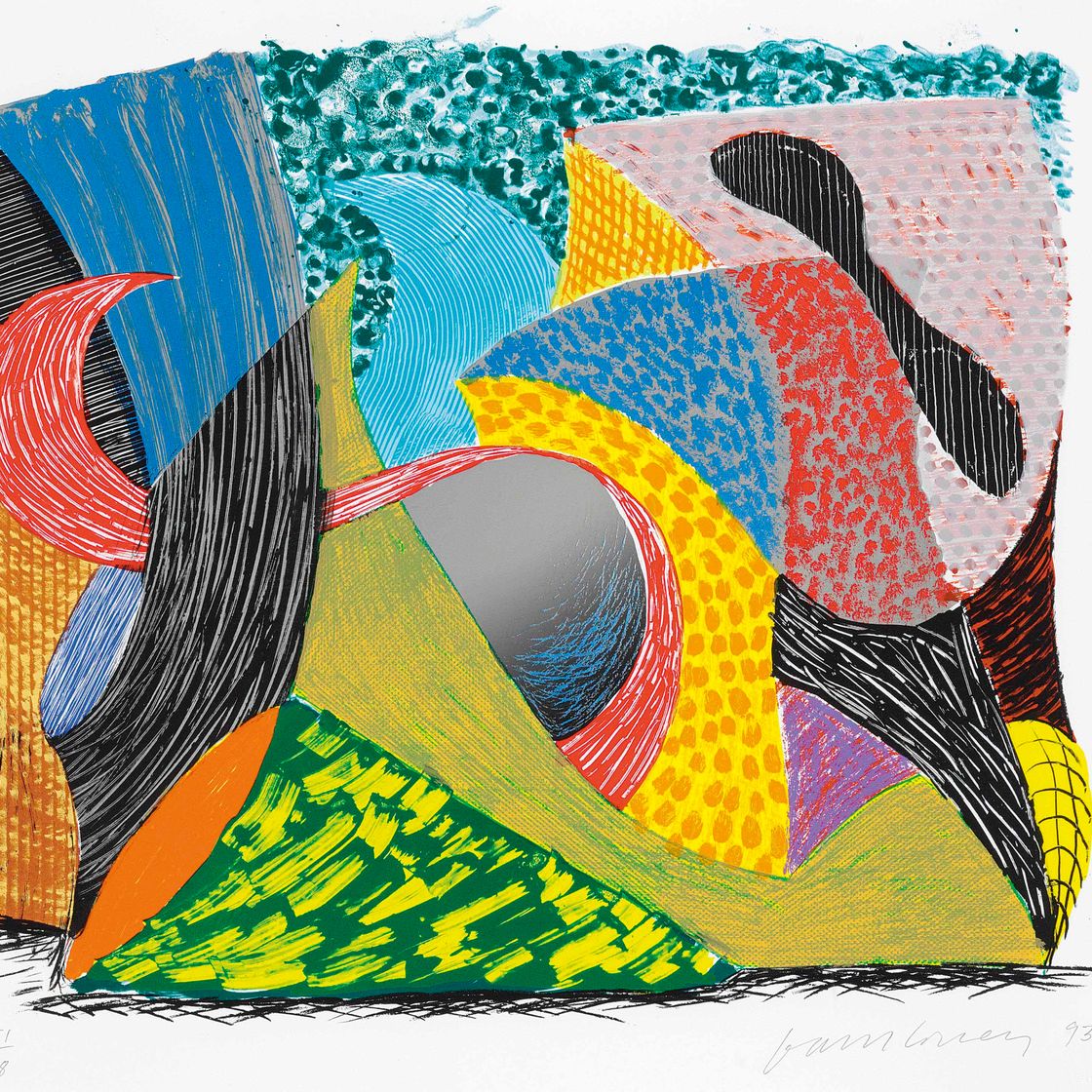 David Hockney — Выходит в свет, судя по некоторым новым отпечаткам (M.C.A.T. 336; Gemini 605)