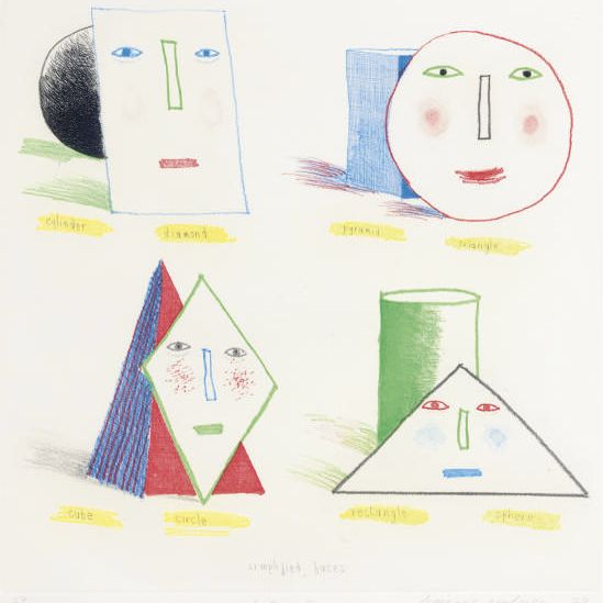 David Hockney — Упрощенное состояние лиц II (S.A.C. 166; M.C.A.T. 145)