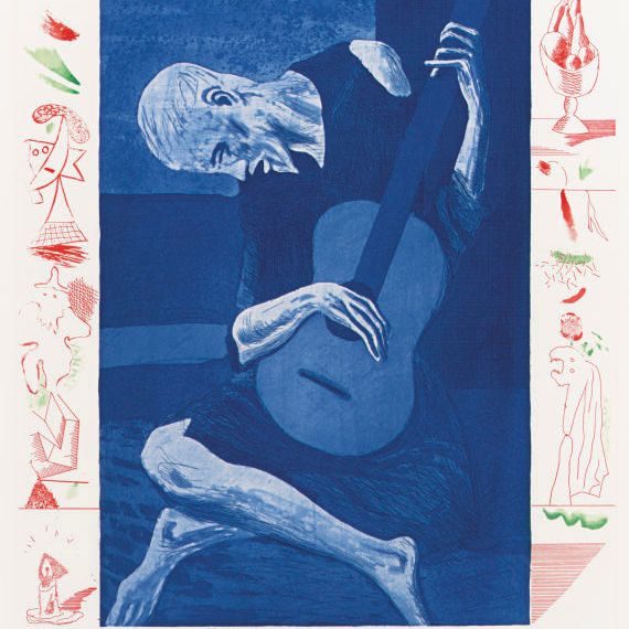 David Hockney — Старый гитарист, 2 года, из The Blue Guitar (S.A.C. 200; M.C.A.T. 179)