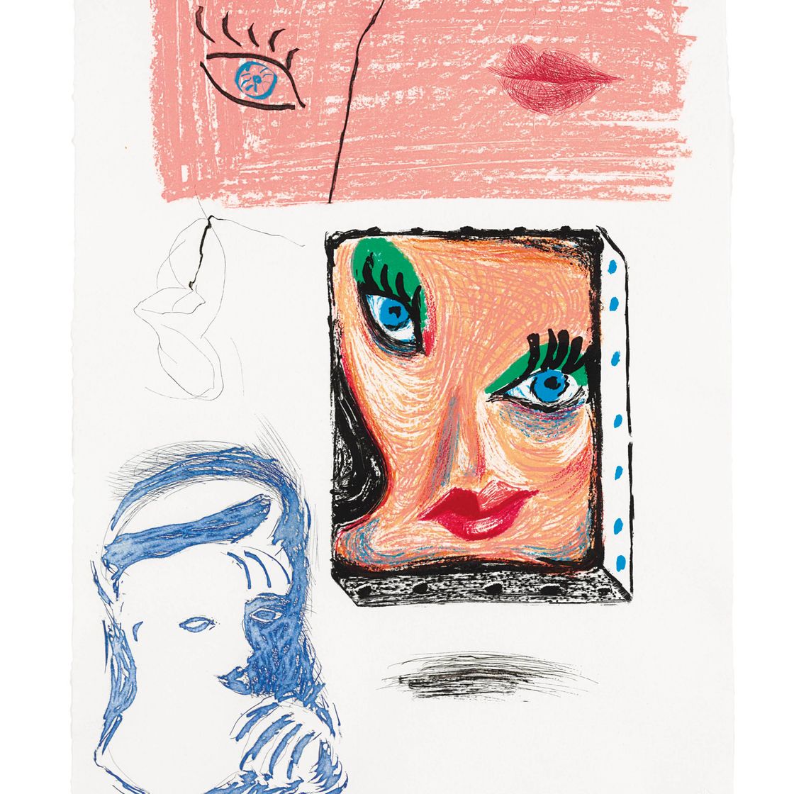 David Hockney — Изображение Селии (исследование), сделанное с помощью Moving Focus (M.C.A.T. 280)