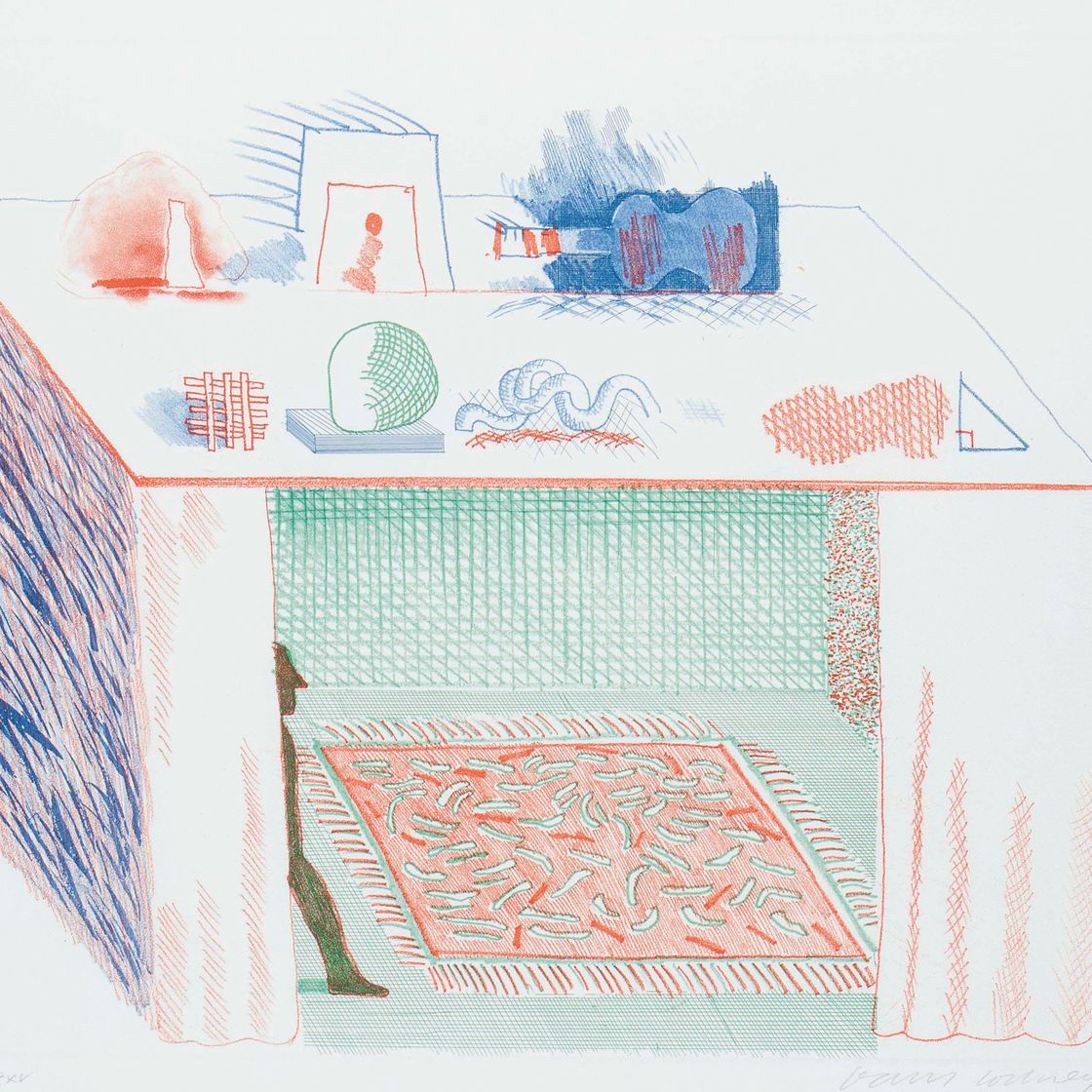 David Hockney — В светотени, от: The Blue Guitar (S.A.C. 204; Токио, 186)