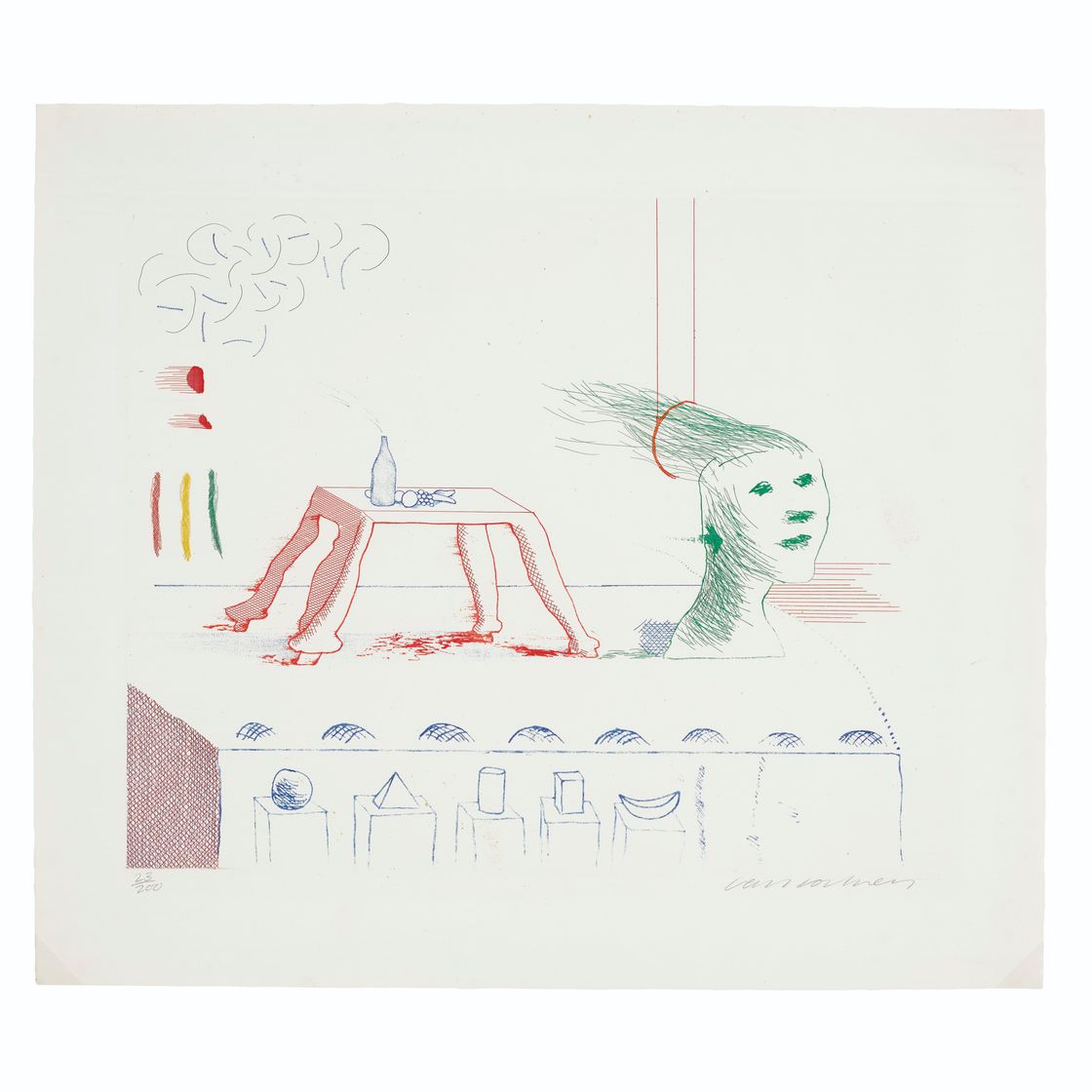 David Hockney — Трогательный натюрморт из "Голубой гитары"