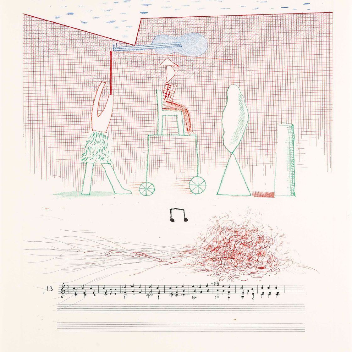 David Hockney — Парад, от: The Blue Guitar