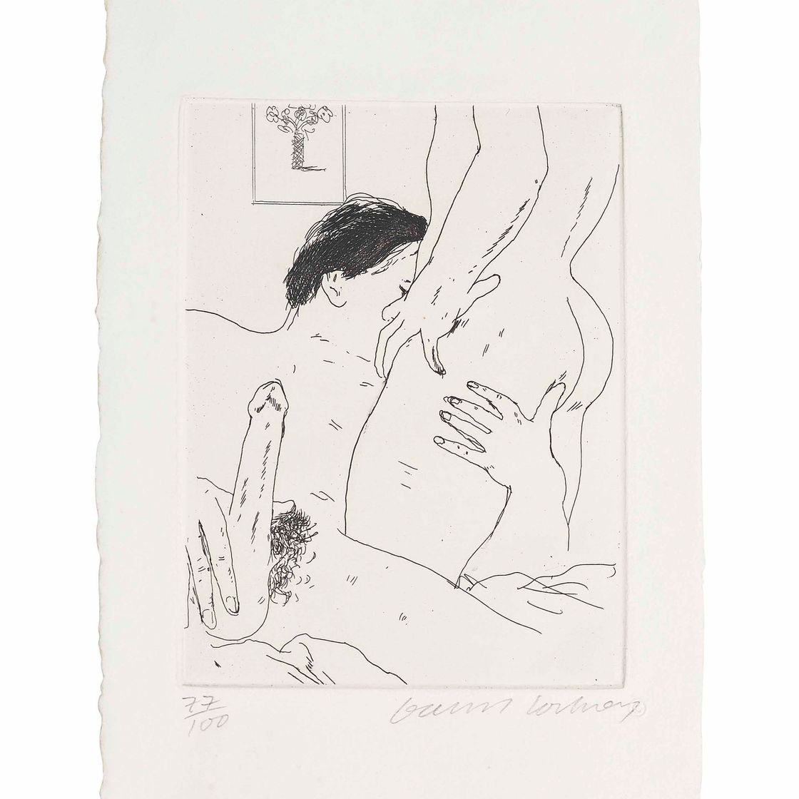 David Hockney — Эротический офорт (Шотландский художественный совет, 172)