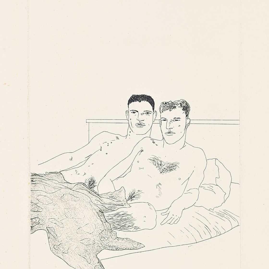 David Hockney — Начало, фото 9, из: Иллюстрации к четырнадцати стихотворениям К. П. Кавафиса.