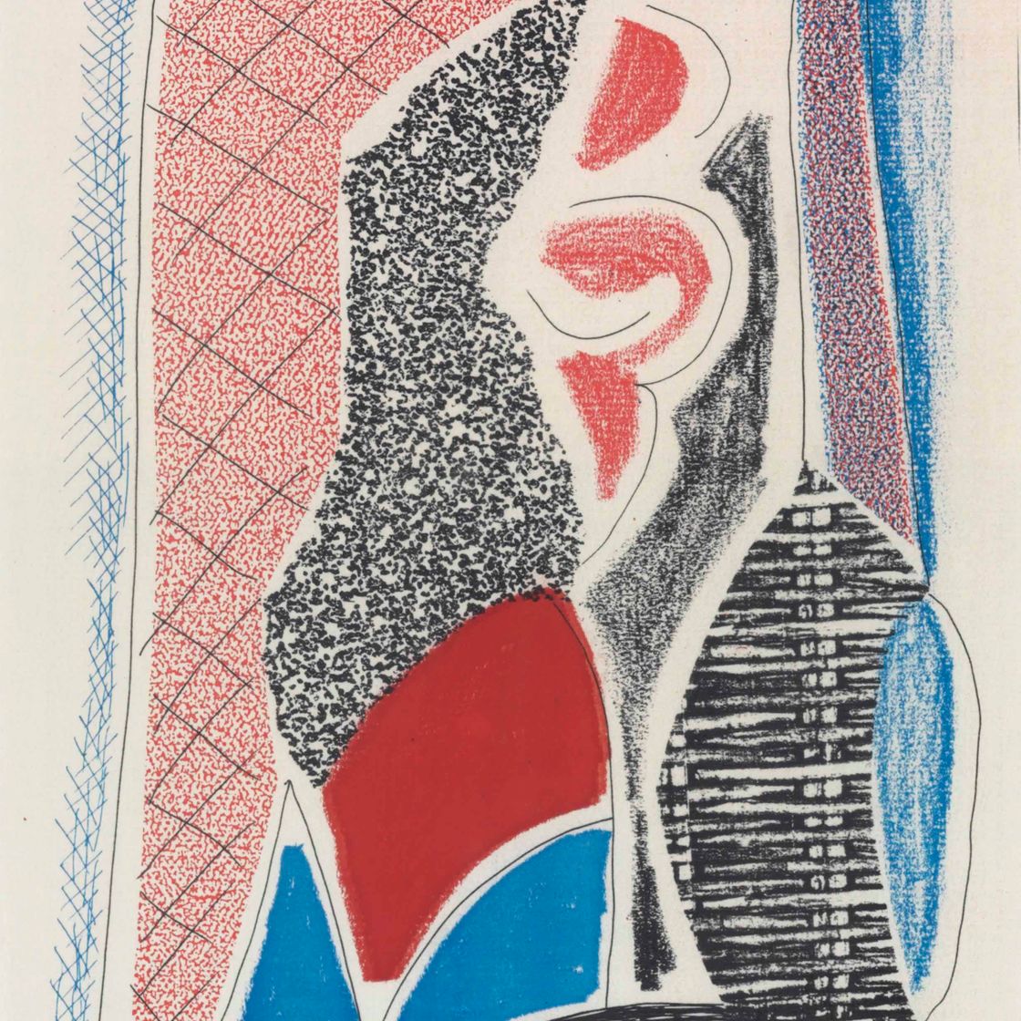 David Hockney — Красный синий и плетеный