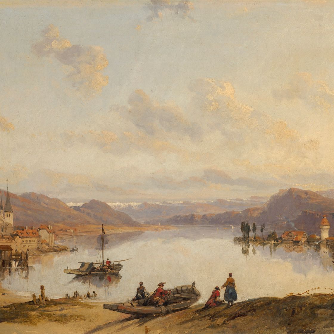 David Roberts — Вид на Люцерн, Швейцария, изображение 1