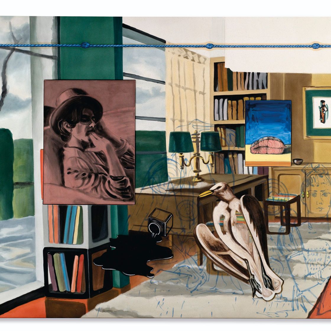 David Salle — В Красном халате, изображение 1