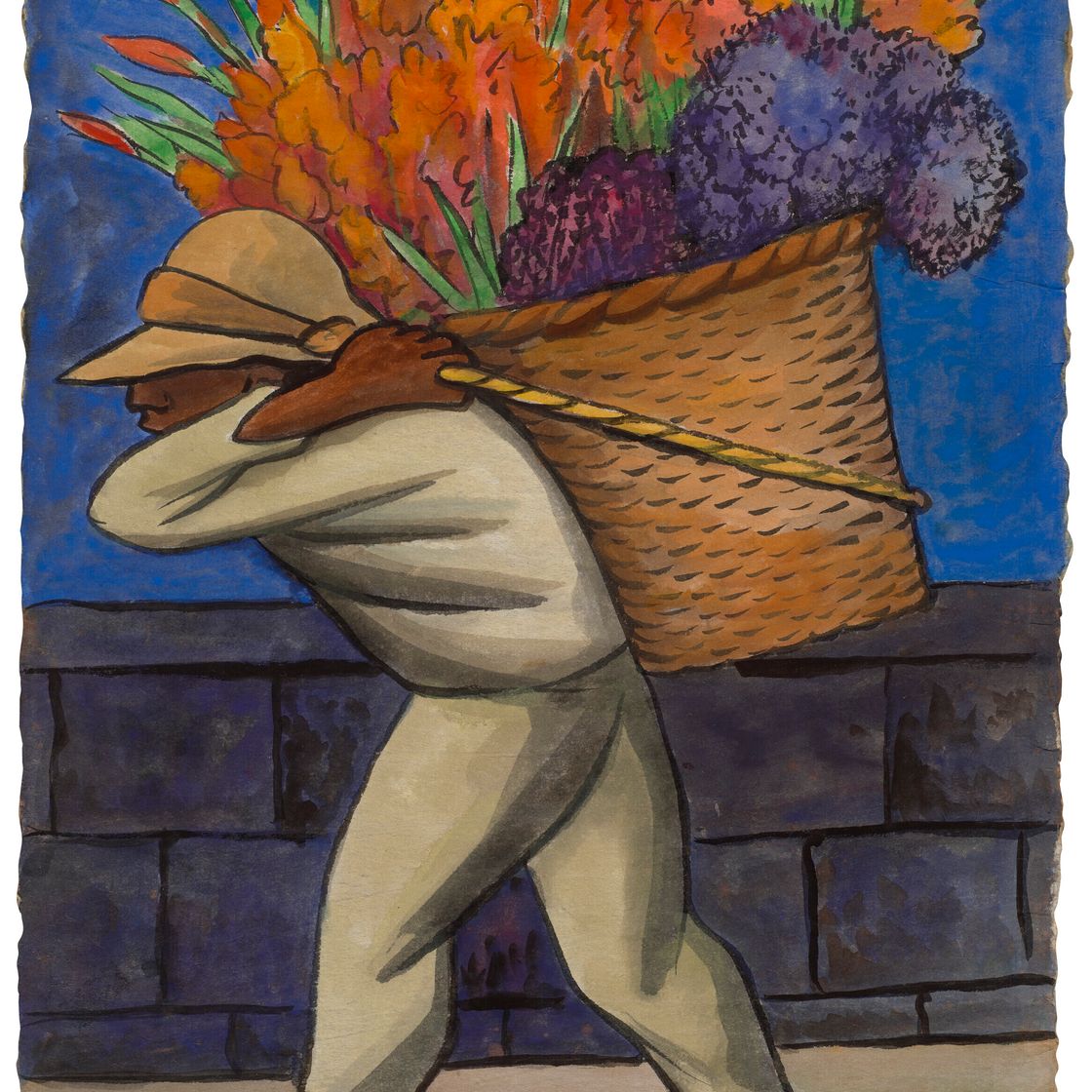 Diego Rivera — Цветок Андандо (продавец гладиолусов и гортензий), изображение 1