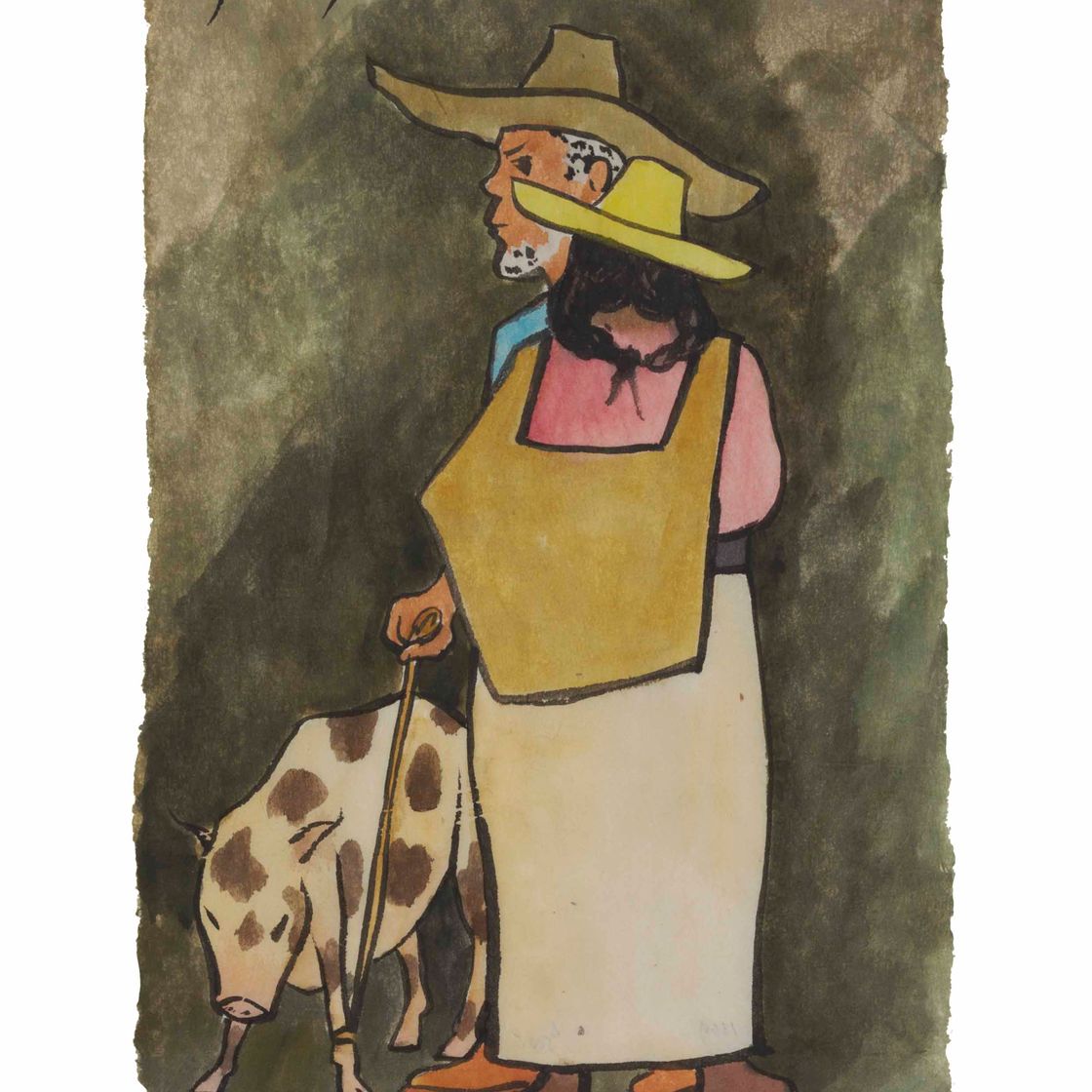 Diego Rivera — Без названия (Пара и свинья)