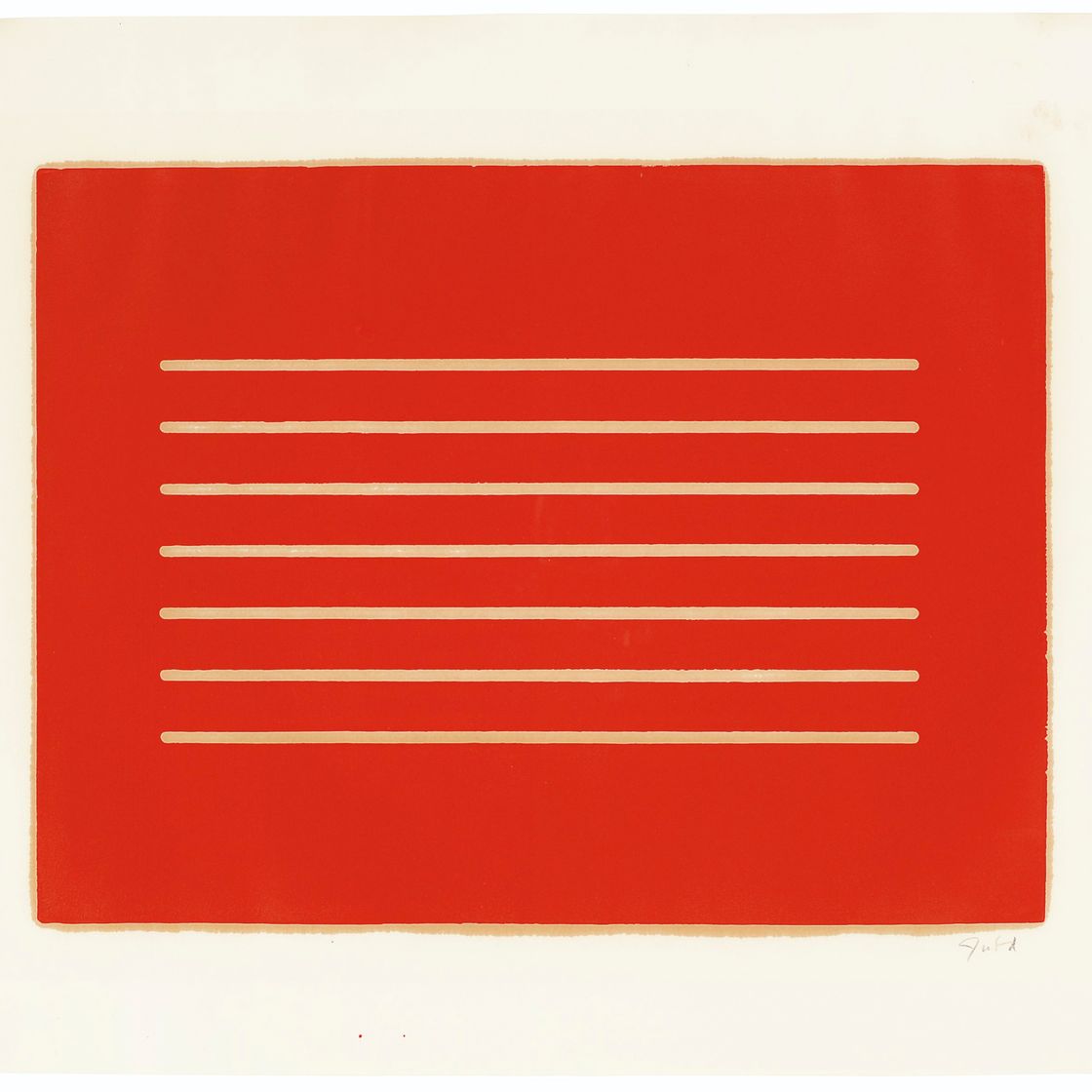 Donald Judd — Без названия : один отпечаток