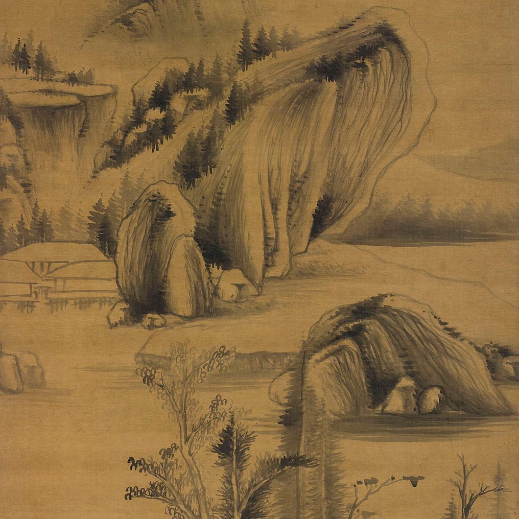Dong Qichang — Дома на берегу реки
