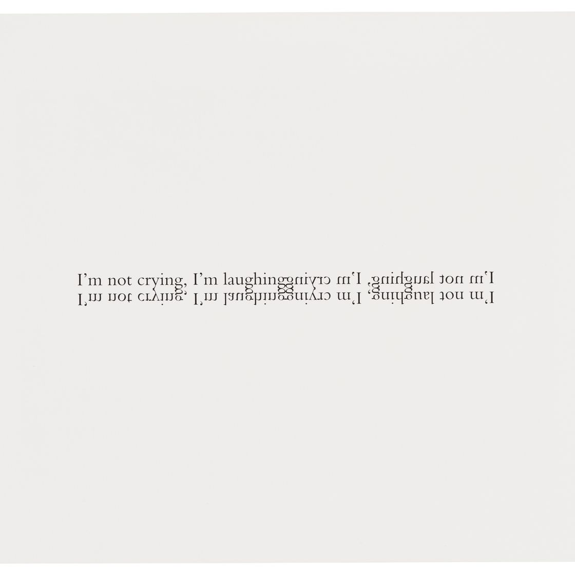 Douglas Gordon — Смеется - плачет, от: Travaux Publics (Общественные работы)