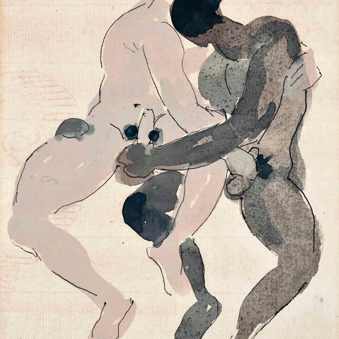 Duncan Grant — Мужчины обнимаются; Мужчины борются
