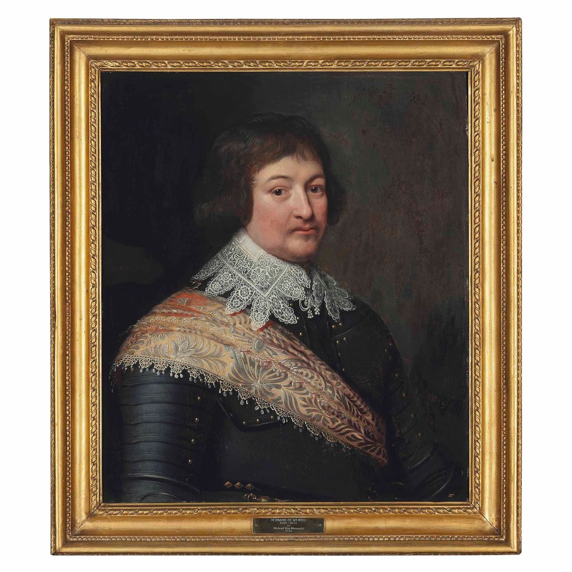 Dutch School — Портрет Бернарда Саксен-Веймарского (1604-1639), в полный рост, в доспехах, с кружевным воротником и вышитым поясом