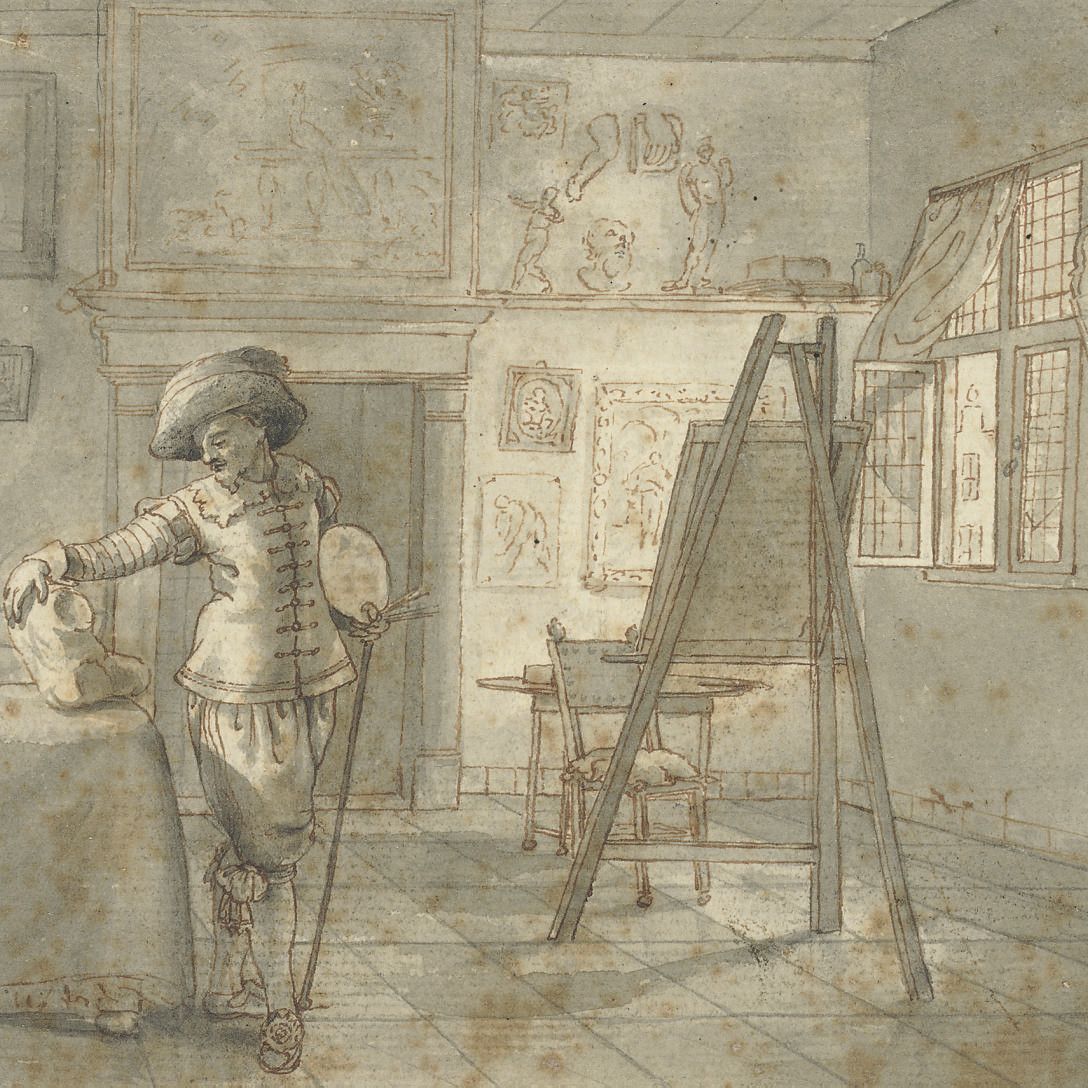 Dutch School — Художник в своей студии