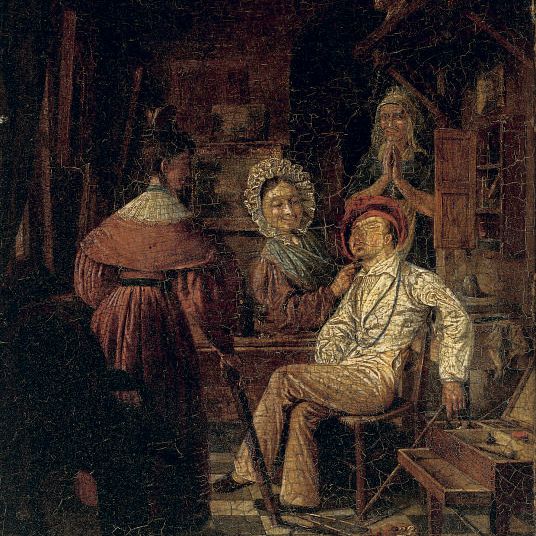 Dutch School — Художник спит в своей студии