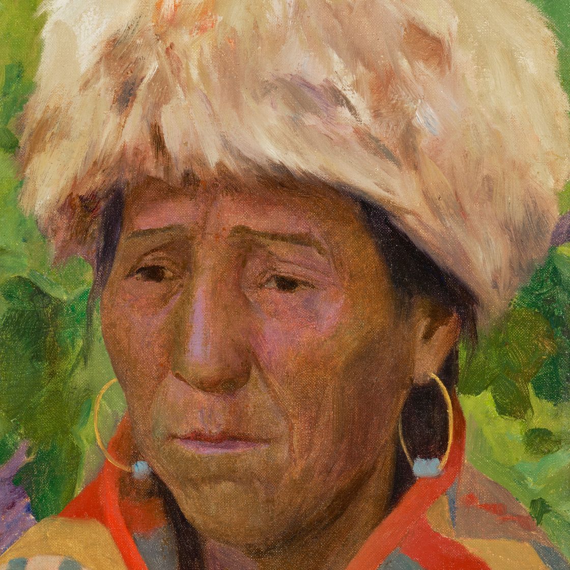 Eanger Irving Couse — Белая шляпа, индеец с реки Колумбия, изображение 1