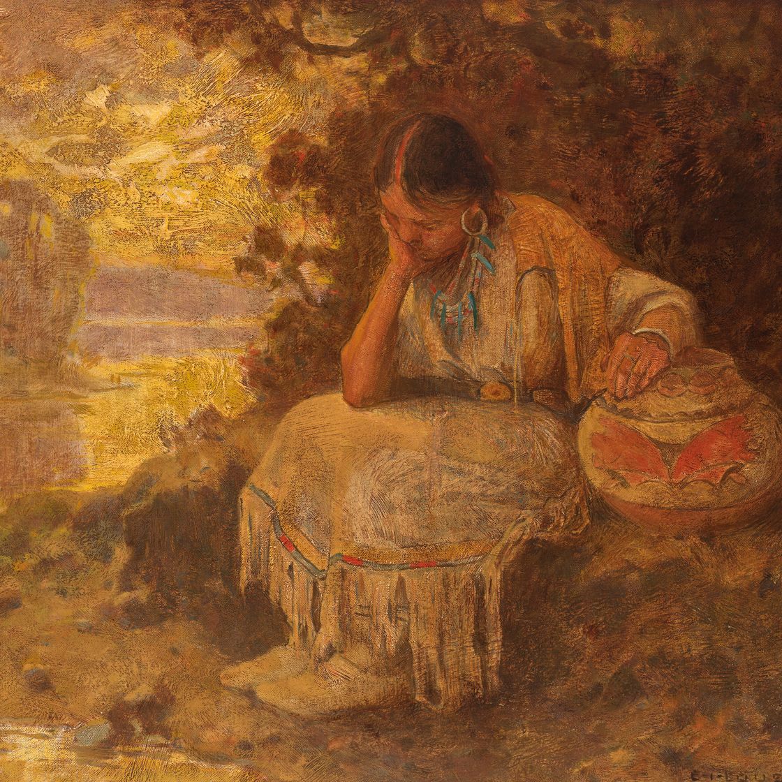 Eanger Irving Couse — Индийская девушка, изображение 1