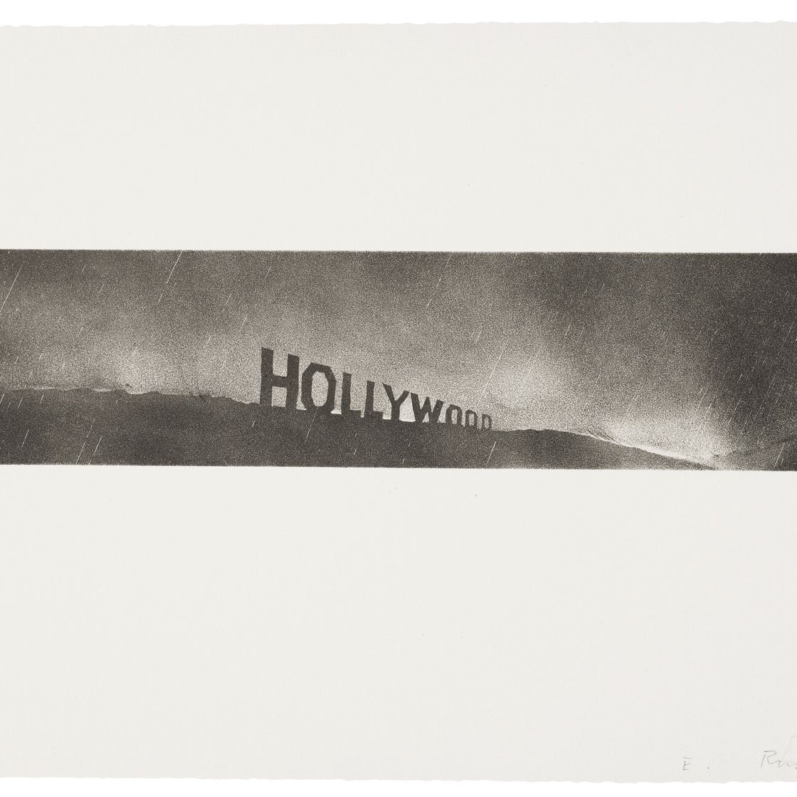 Ed Ruscha — Голливуд под дождем, изображение 1