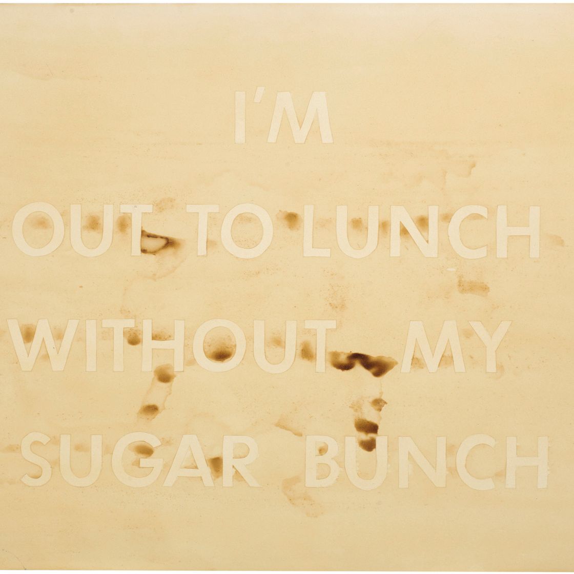 Ed Ruscha — Я иду обедать без своей порции сахара