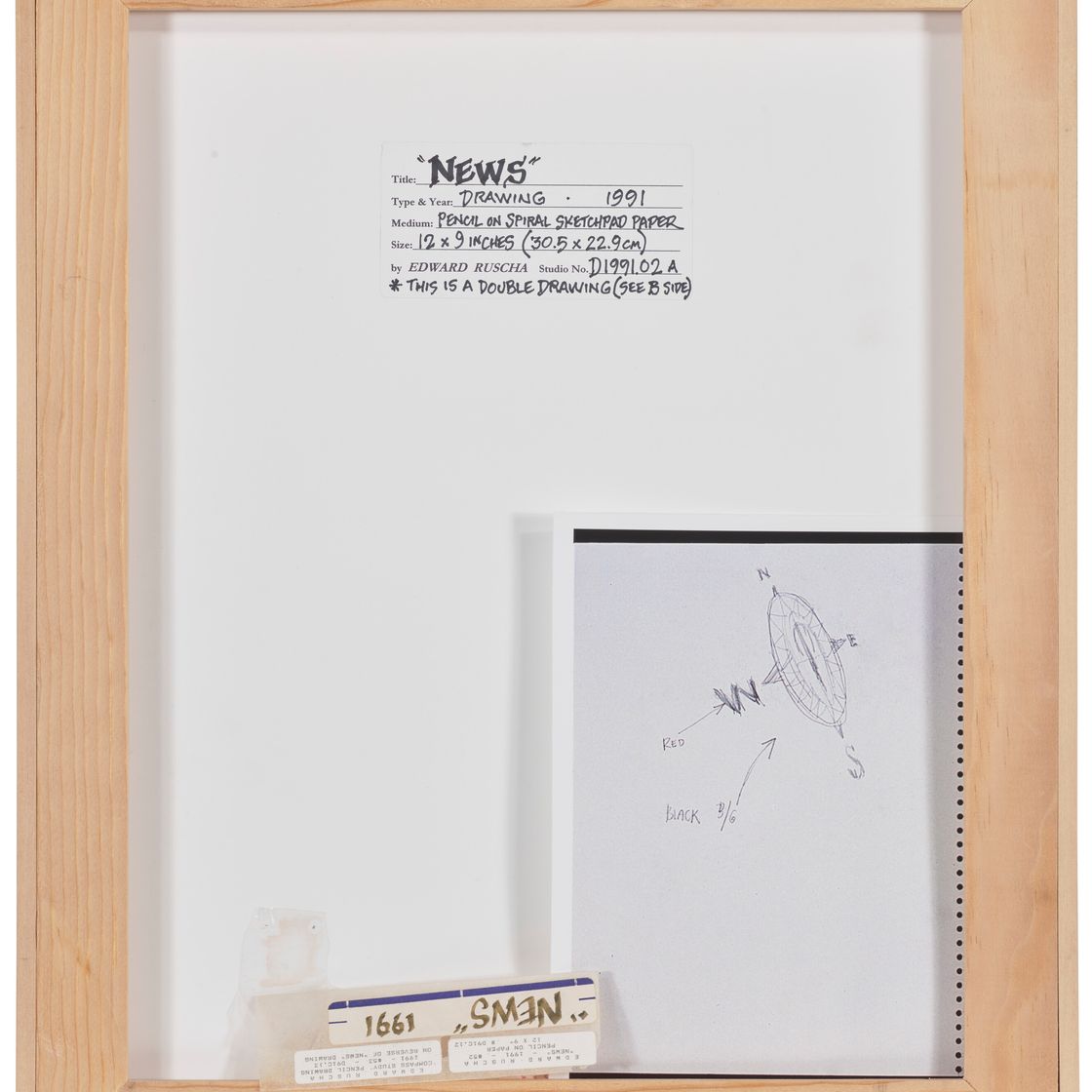 Ed Ruscha — Новости (справа); Изучение компаса (слева), изображение 4