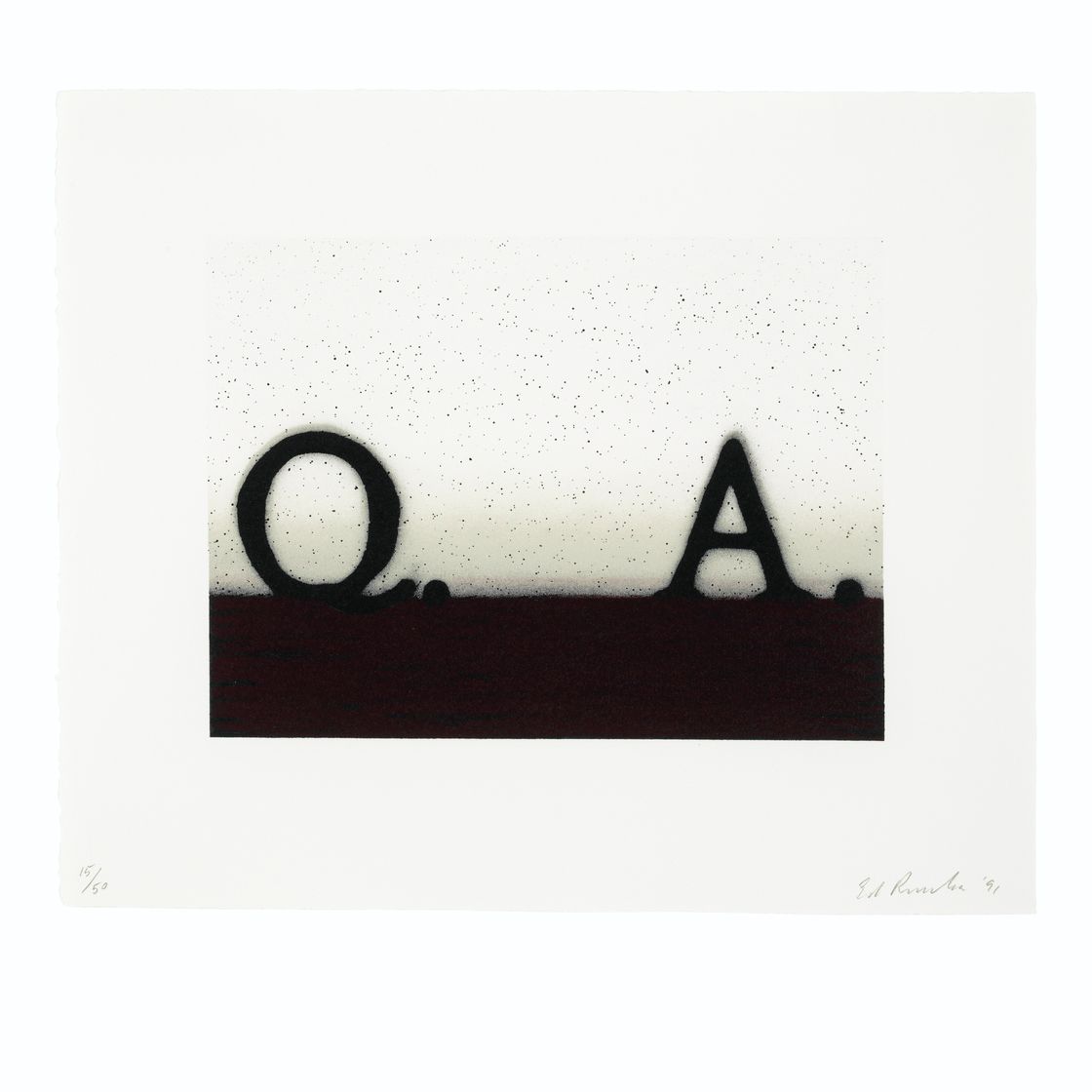 Ed Ruscha — И т.д.; Если; Юг; Вопрос и ответ, изображение 3