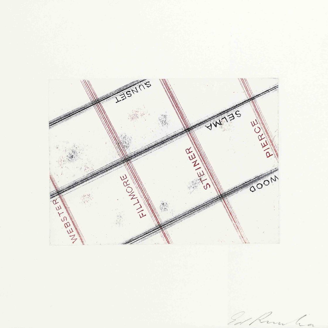 Ed Ruscha — Лос-Франциско, Сан-Анджелес, издательство Crown Point Press, Сан-Франциско, 2001