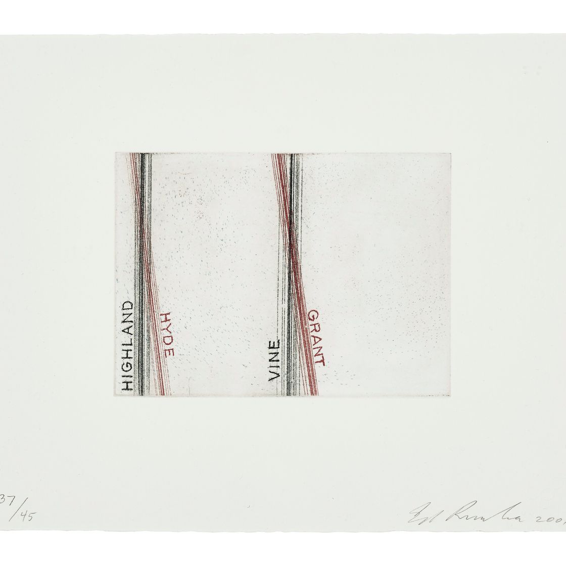 Ed Ruscha — Хайленд, Хайд, из Лос-Франциско в Сан-Анджелес
