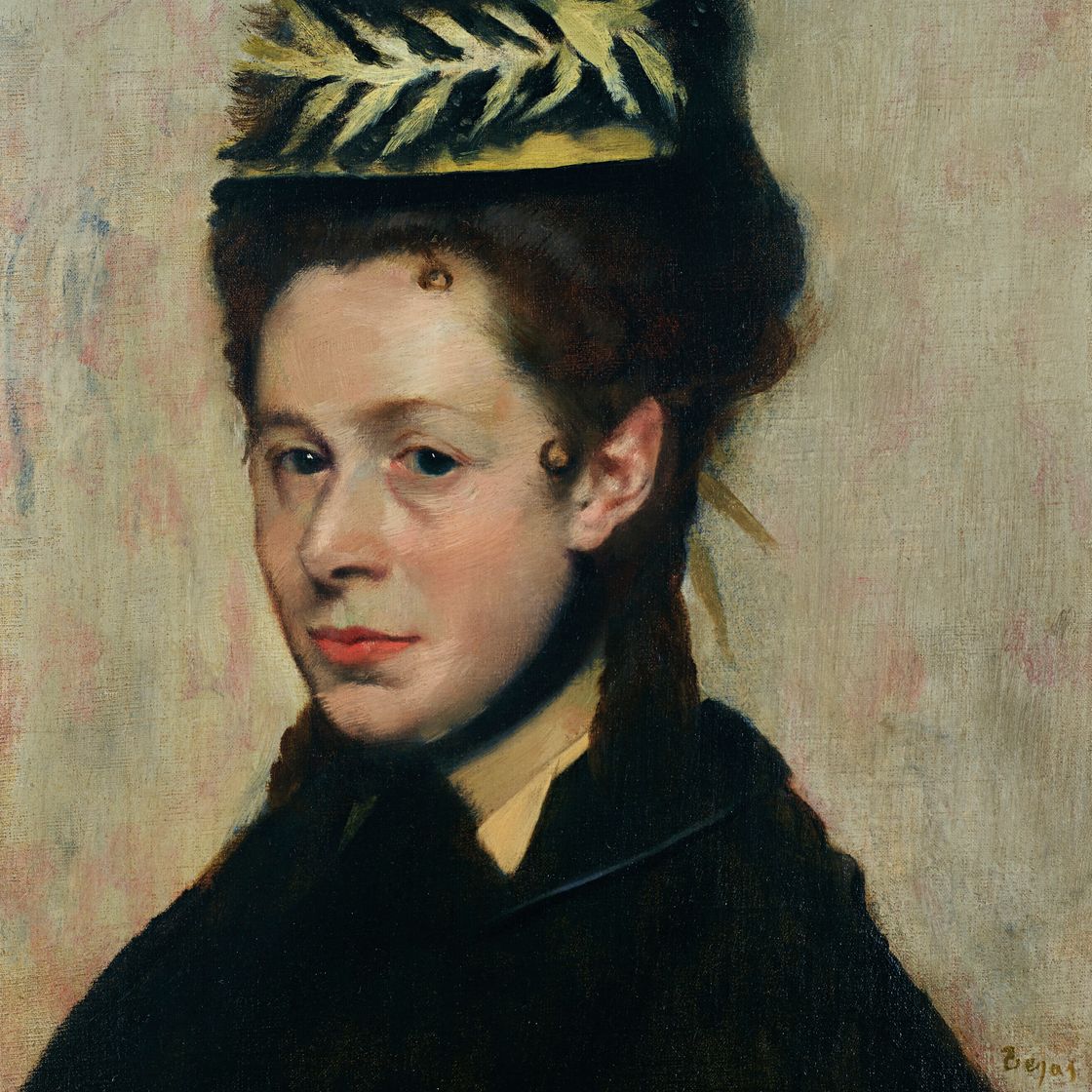 Edgar Degas — Бюст женщины во главе с перьями, изображение 1