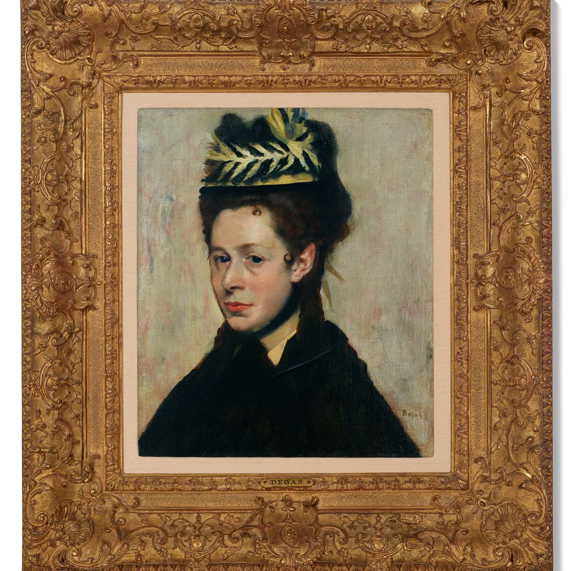 Edgar Degas — Бюст женщины во главе с перьями, изображение 2