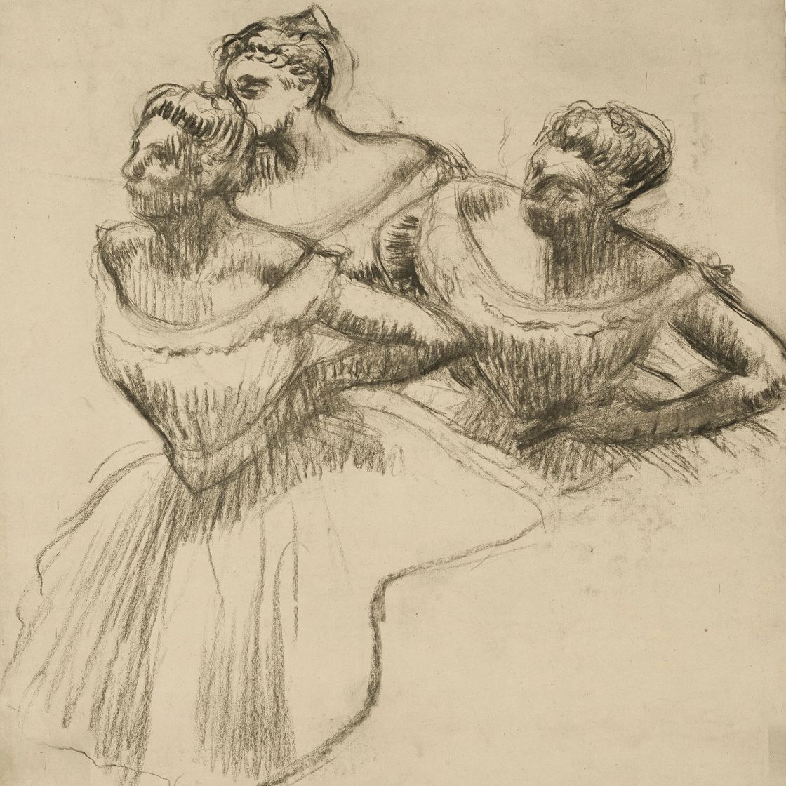 Edgar Degas — Трое танцовщиц, изображение 1