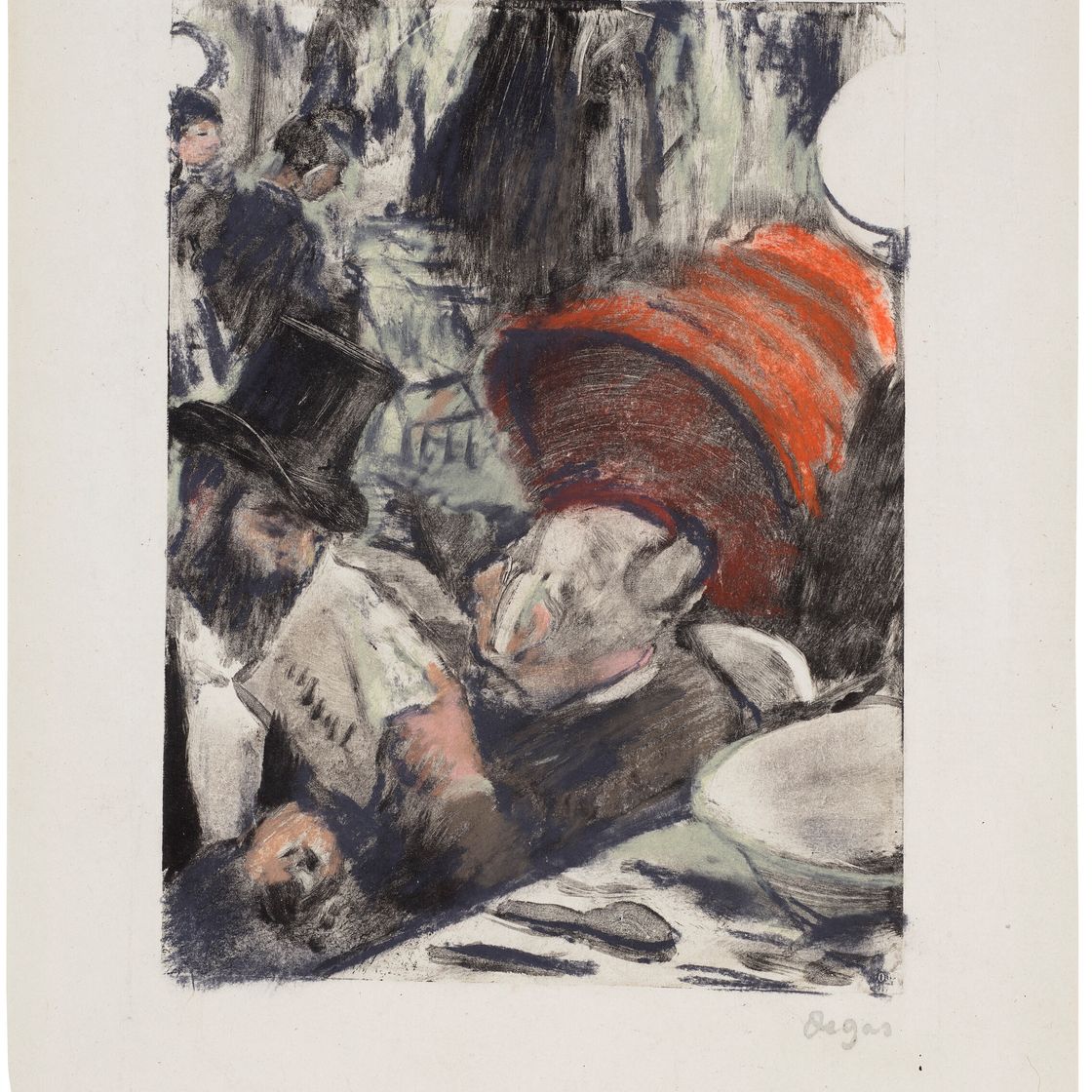 Edgar Degas — Людовик Галеви - мадам кардинал в танце лож, изображение 2
