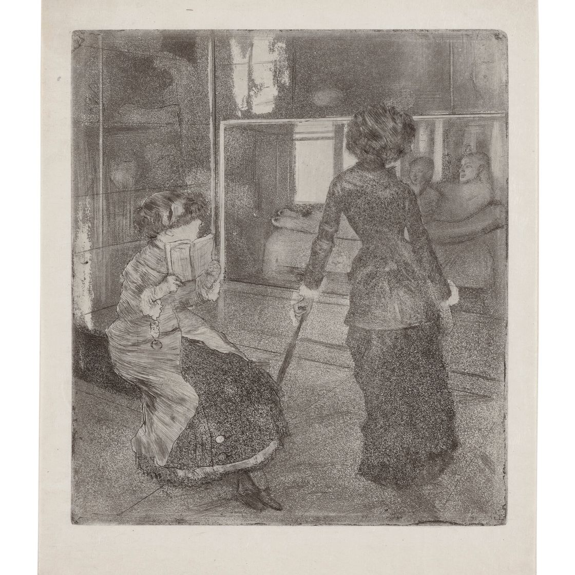 Edgar Degas — Мэри Кассат в Лувре, изображение 1