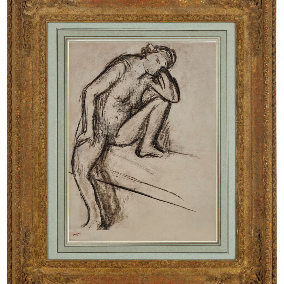 Edgar Degas — Женская поза (Этюд в стиле ну), изображение 2