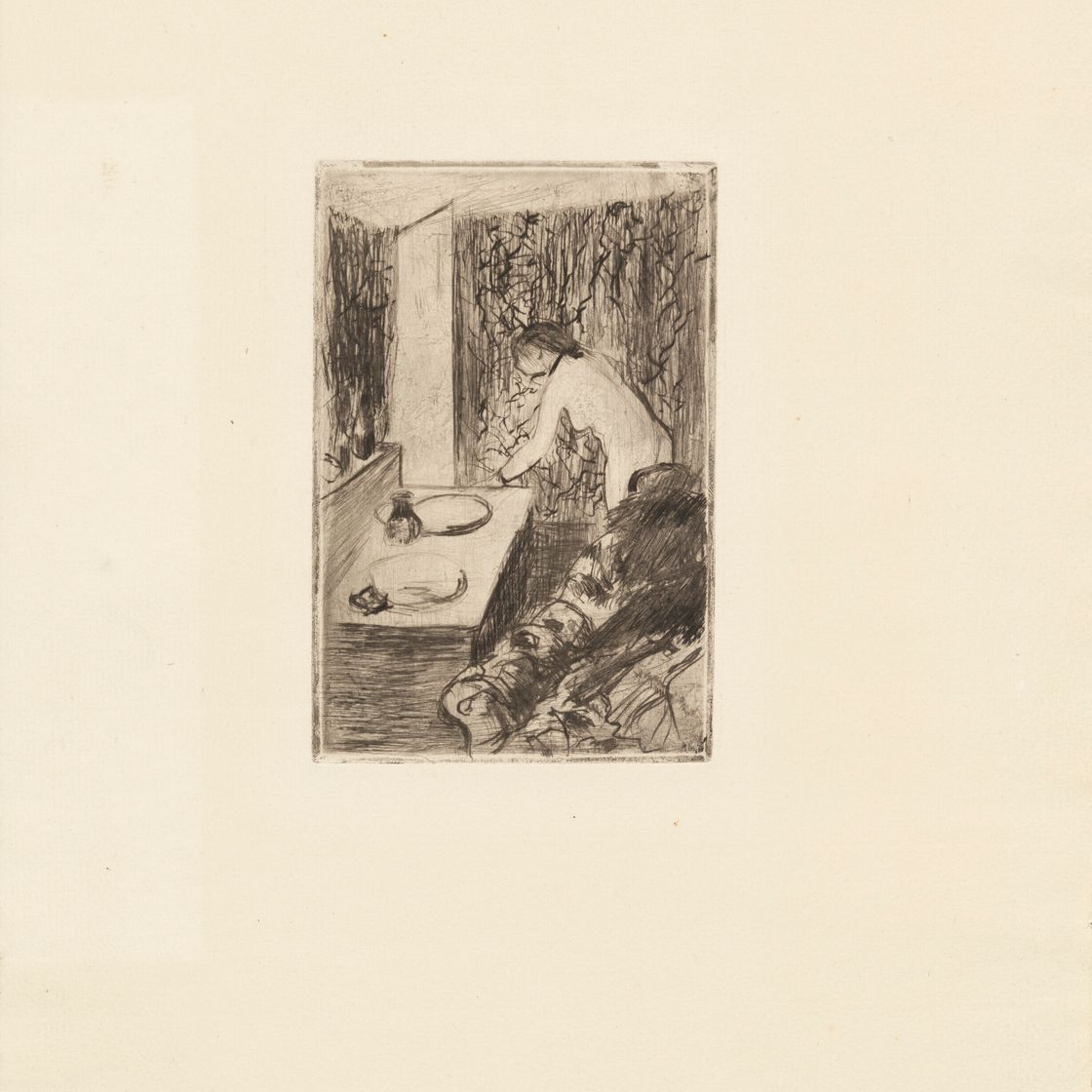 Edgar Degas — Маленький туалетный столик, изображение 1