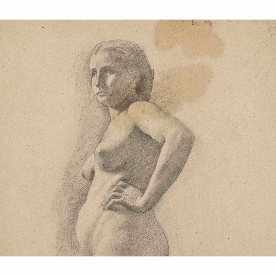 Edgar Degas — Академический этюд (фрагмент)