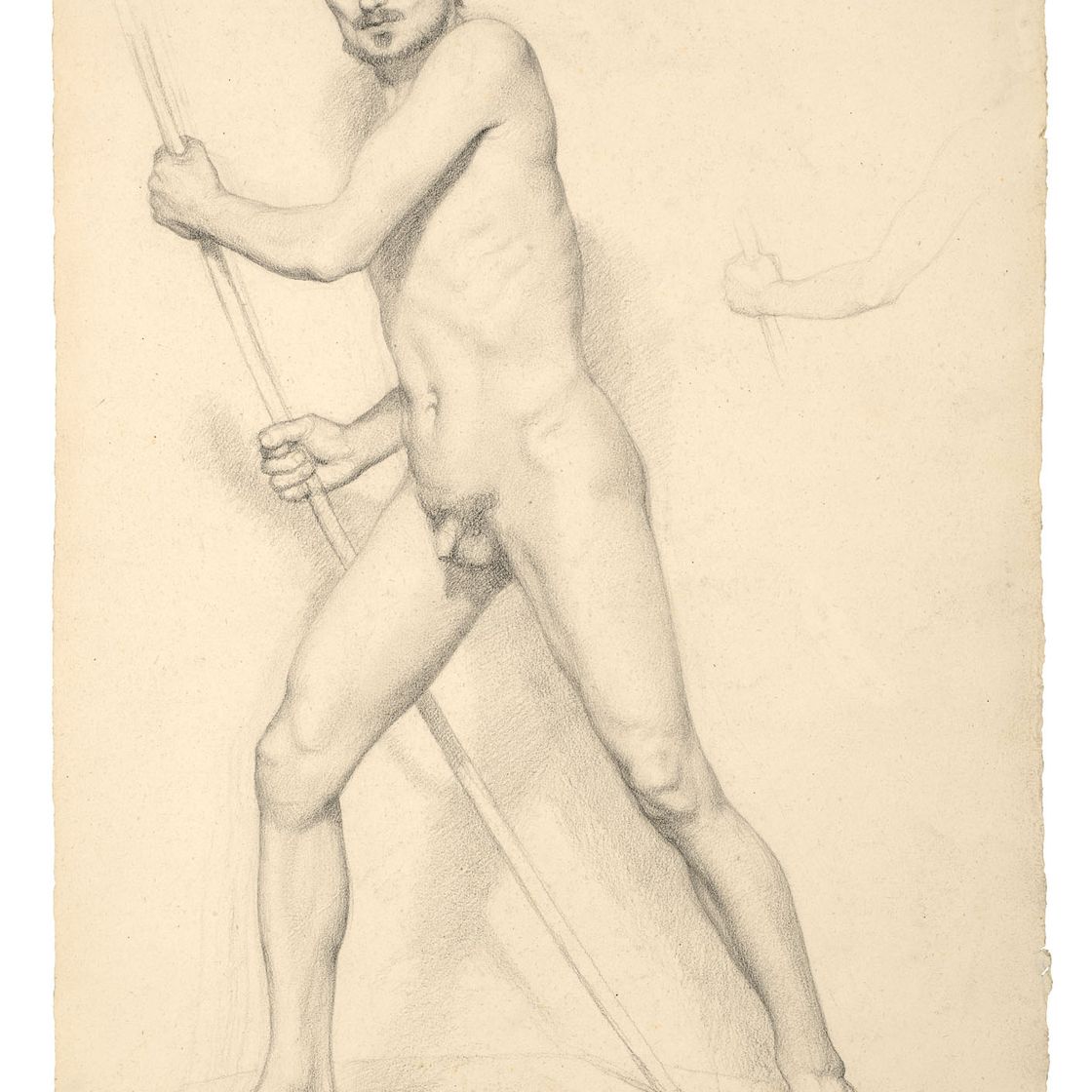 Edgar Degas — Академия человека-арендатора у отца (справа) ; Академия человека-дебюта (справа), изображение 1