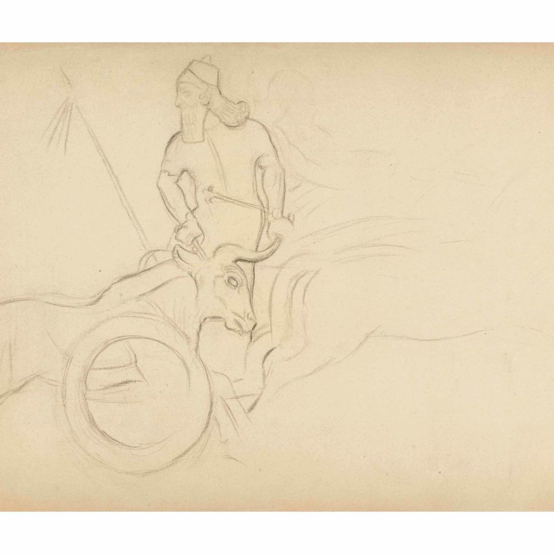 Edgar Degas — Этюд с барельефа в Хорсабаде