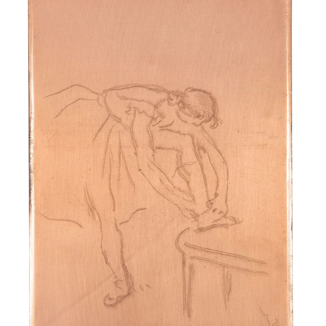 Edgar Degas — Танцовщица надевает свою туфлю, изображение 1
