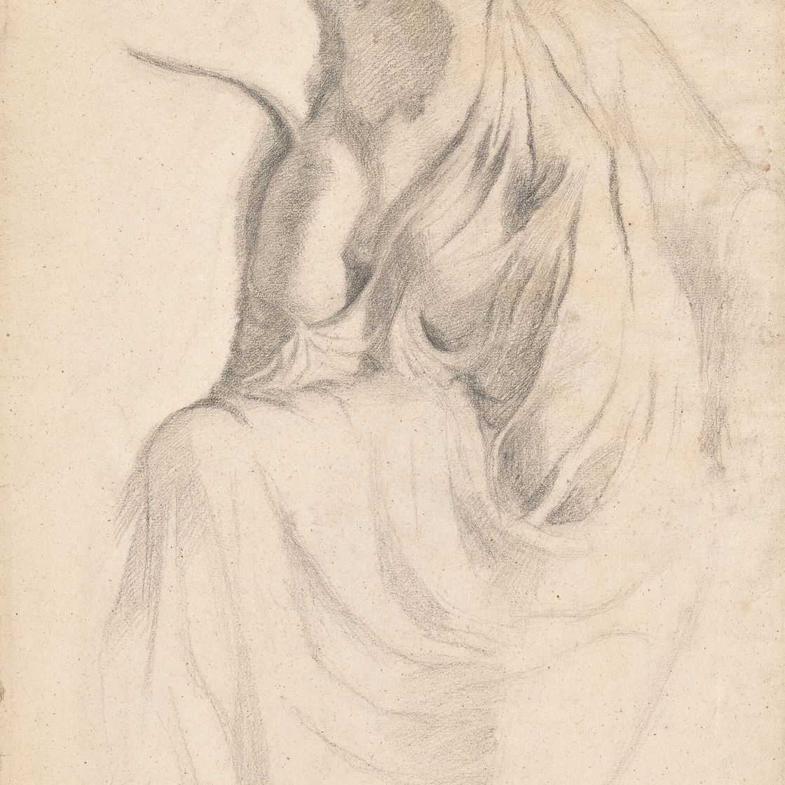 Edgar Degas — Этюд д'Апре "Нике, атташе полиции" ( прямая речь ); Академический этюд ( оборотная сторона ), изображение 1